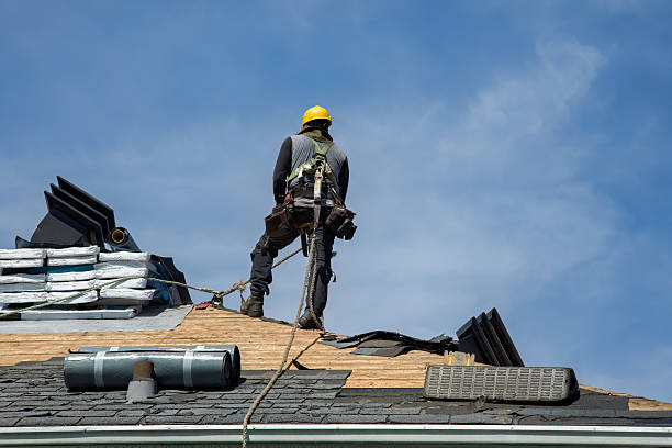 Professional Gutter Installation technician working in Horseshoe Bay, TX